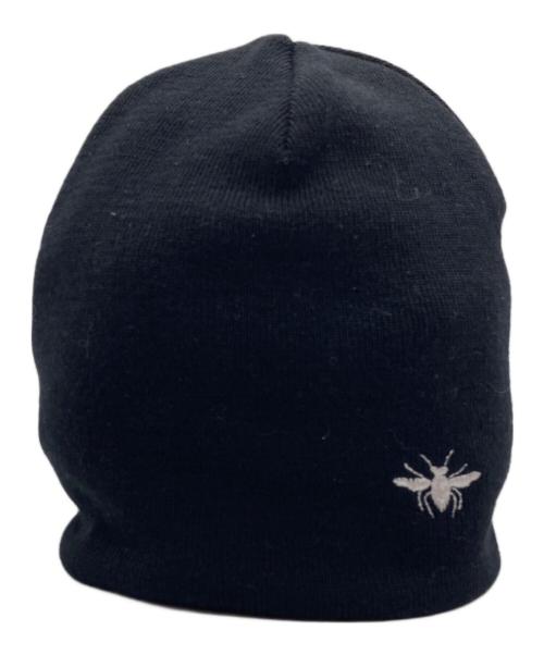 DIOR HOMME（ディオール オム）Dior Homme (ディオール オム) 刺繍ニット帽 ブラックの古着・服飾アイテム