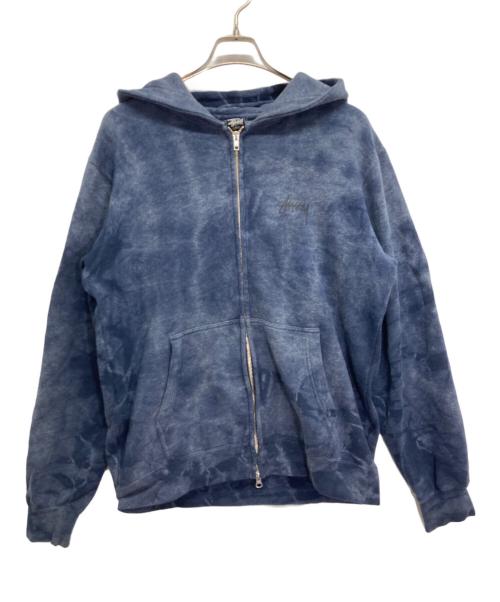 stussy（ステューシー）stussy (ステューシー) タイダイジップパーカー ブルー サイズ:Lの古着・服飾アイテム