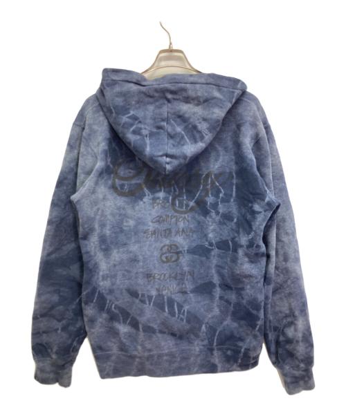 stussy（ステューシー）stussy (ステューシー) タイダイジップパーカー ブルー サイズ:Lの古着・服飾アイテム