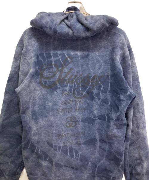 stussy（ステューシー）stussy (ステューシー) タイダイジップパーカー ブルー サイズ:Lの古着・服飾アイテム