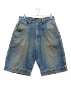 sohkショック）の古着「デニムハーフパンツ」｜インディゴ