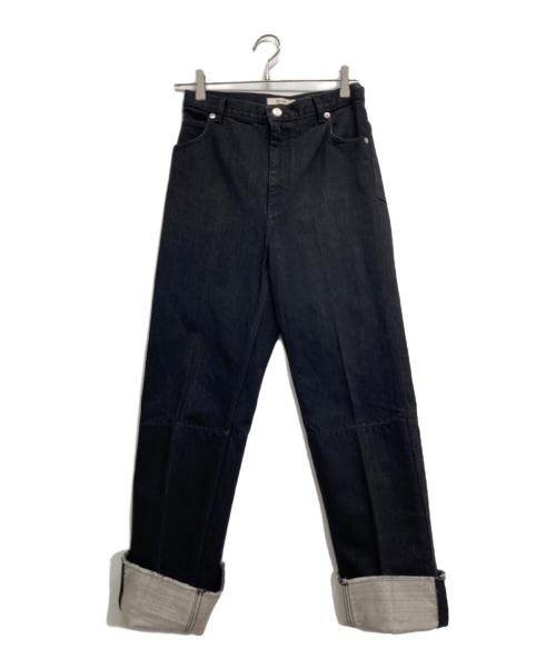 CELINE（セリーヌ）CELINE (セリーヌ) ロールアップデニムパンツ ブラック サイズ:34の古着・服飾アイテム