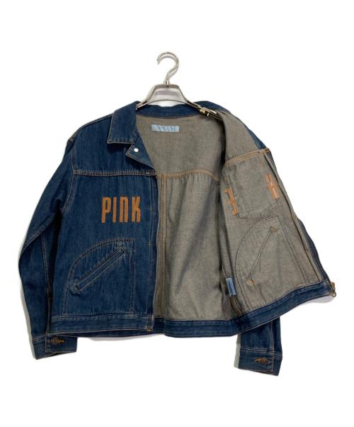 PINK HOUSE（ピンクハウス）PINK HOUSE (ピンクハウス) ロゴジップアップデニムジャケット インディゴ サイズ:ーの古着・服飾アイテム