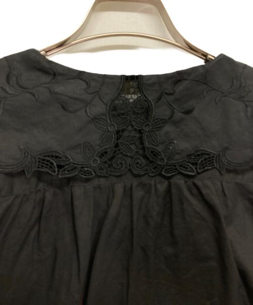 PINK HOUSE（ピンクハウス）PINK HOUSE (ピンクハウス) フリルブラウス ブラック サイズ:記載なしの古着・服飾アイテム