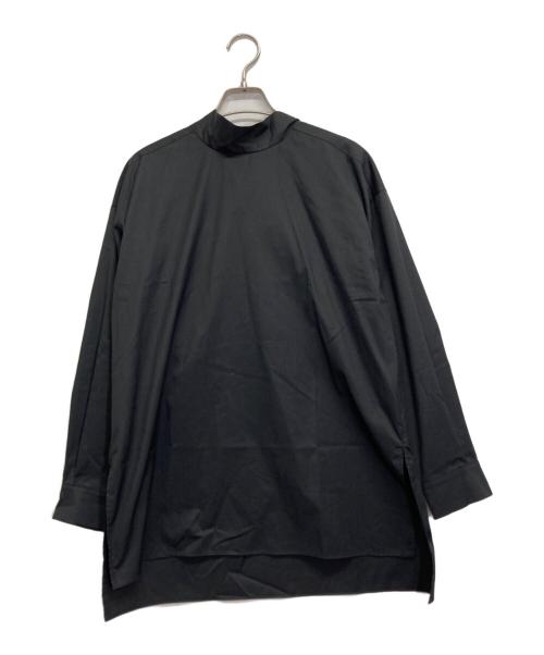 BLENHEIM（ブレンヘイム）BLENHEIM (ブレンヘイム) 前後2WAYリボンタイロングシャツ ブラック サイズ:Sの古着・服飾アイテム