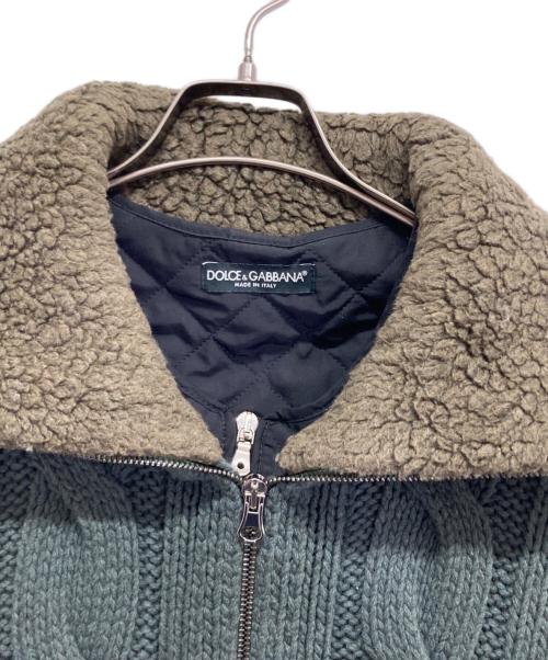 DOLCE & GABBANA（ドルチェ＆ガッバーナ）DOLCE & GABBANA (ドルチェ＆ガッバーナ) ニットジャケット グリーン サイズ:46の古着・服飾アイテム