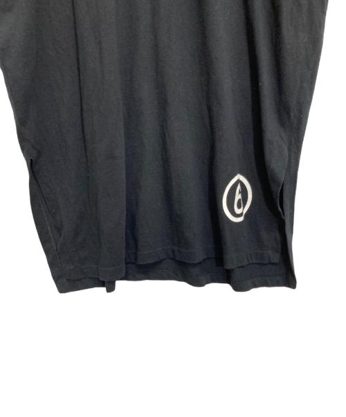 MM6 Maison Margiela（エムエムシックスメゾンマルジェラ）MM6 Maison Margiela (エムエムシックスメゾンマルジェラ) ロゴプリント半袖ワンピース ブラック サイズ:XSの古着・服飾アイテム