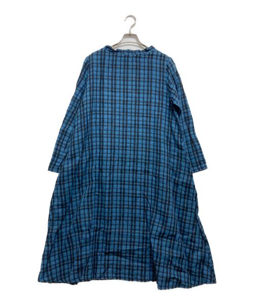 fog linen work（フォグリネンワーク）fog linen work (フォグリネンワーク) リネンワンピース ネイビー サイズ:記載なしの古着・服飾アイテム