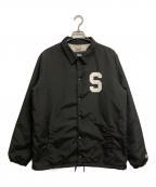 stussyステューシー）の古着「裏ボアコーチジャケット」｜ブラック