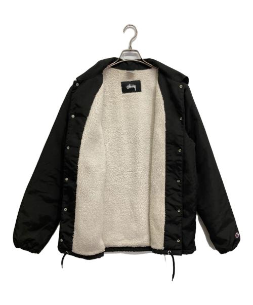 stussy（ステューシー）stussy (ステューシー) 裏ボアコーチジャケット ブラック サイズ:Lの古着・服飾アイテム