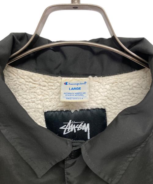 stussy（ステューシー）stussy (ステューシー) 裏ボアコーチジャケット ブラック サイズ:Lの古着・服飾アイテム
