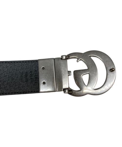 GUCCI（グッチ）GUCCI (グッチ) GGスプリームリバーシブルベルト グレーの古着・服飾アイテム