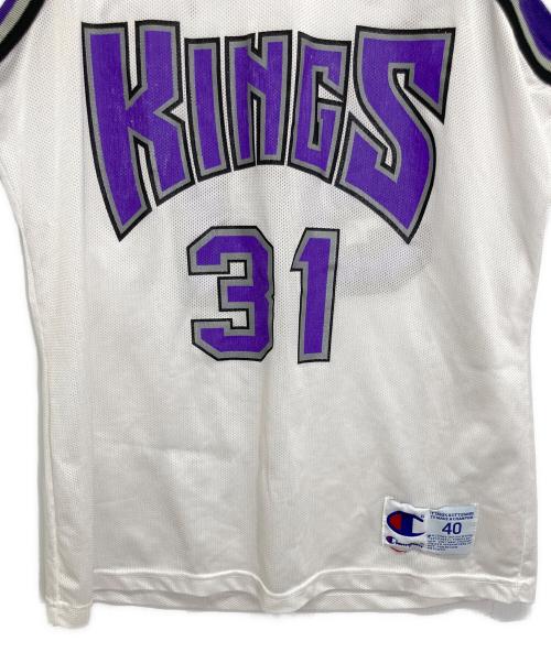 Champion（チャンピオン）Champion (チャンピオン) ゲームシャツ グレー×パープル サイズ:Mの古着・服飾アイテム