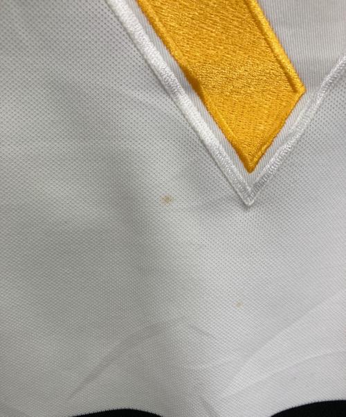 CCM（シーシーエム）CCM (シーシーエム) ゲームシャツ ホワイト×イエロー サイズ:XLの古着・服飾アイテム