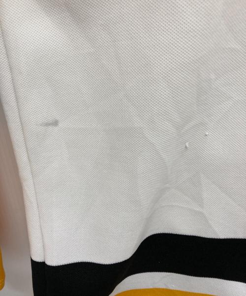 CCM（シーシーエム）CCM (シーシーエム) ゲームシャツ ホワイト×イエロー サイズ:XLの古着・服飾アイテム