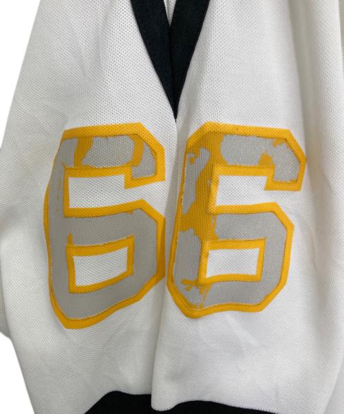 CCM（シーシーエム）CCM (シーシーエム) ゲームシャツ ホワイト×イエロー サイズ:XLの古着・服飾アイテム