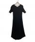 LE CIEL BLEU（ルシェルブルー）の古着「RIB SHAPED KNIT HALFSLEEVE DRESS」｜ブラック