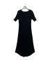 LE CIEL BLEU (ルシェルブルー) RIB SHAPED KNIT HALFSLEEVE DRESS ブラック サイズ:36：3000円
