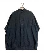 ticcaティッカ）の古着「リネン半袖シャツ」｜ブラック