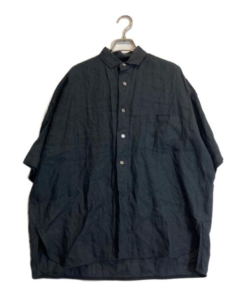 ticca（ティッカ）TICCA (ティッカ) リネン半袖シャツ ブラック サイズ:Fの古着・服飾アイテム
