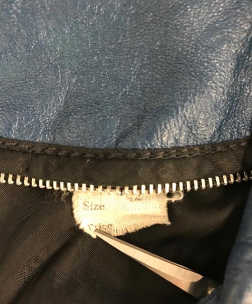 VINTAGE（ヴィンテージ）VINTAGE (ヴィンテージ) レザージャケット ブルー サイズ:42の古着・服飾アイテム