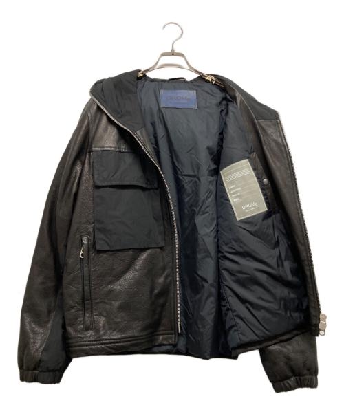 DROMe（ドローム）DROMe (ドローム) ラムレザー切替中綿ジャケット ブラック サイズ:Mの古着・服飾アイテム