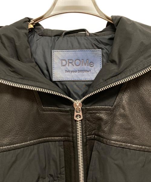 DROMe（ドローム）DROMe (ドローム) ラムレザー切替中綿ジャケット ブラック サイズ:Mの古着・服飾アイテム