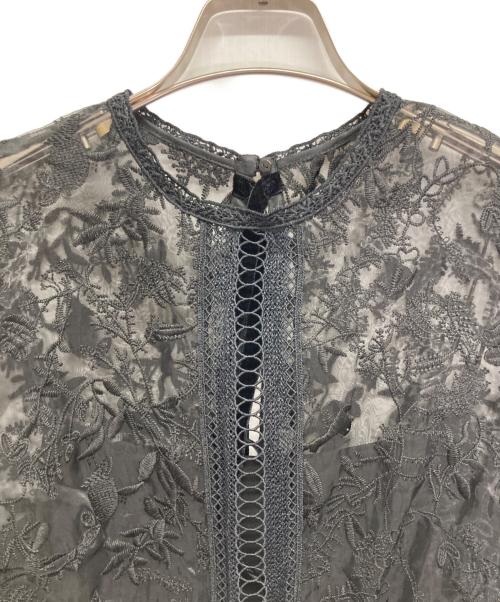 FRAY ID（フレイ アイディー）FRAY ID (フレイ アイディー) オーガンジーレースワンピース ブラック サイズ:1の古着・服飾アイテム