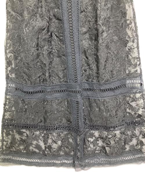 FRAY ID（フレイ アイディー）FRAY ID (フレイ アイディー) オーガンジーレースワンピース ブラック サイズ:1の古着・服飾アイテム