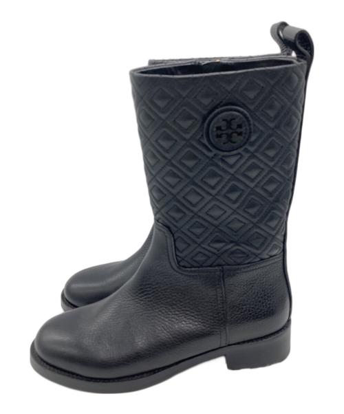 TORY BURCH（トリーバーチ）TORY BURCH (トリーバーチ) キルティングブーツ ブラック サイズ:25の古着・服飾アイテム