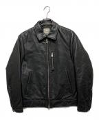 nano&coナノアンドコー）の古着「シープレザーシングルライダース」｜ブラック