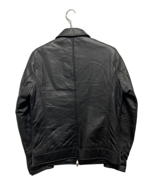 nano&co（ナノアンドコー）nano&co (ナノアンドコー) シープレザーシングルライダース ブラック サイズ:Mの古着・服飾アイテム