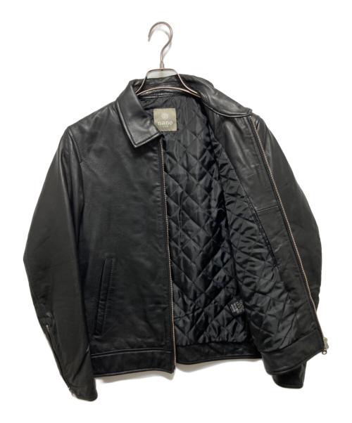 nano&co（ナノアンドコー）nano&co (ナノアンドコー) シープレザーシングルライダース ブラック サイズ:Mの古着・服飾アイテム