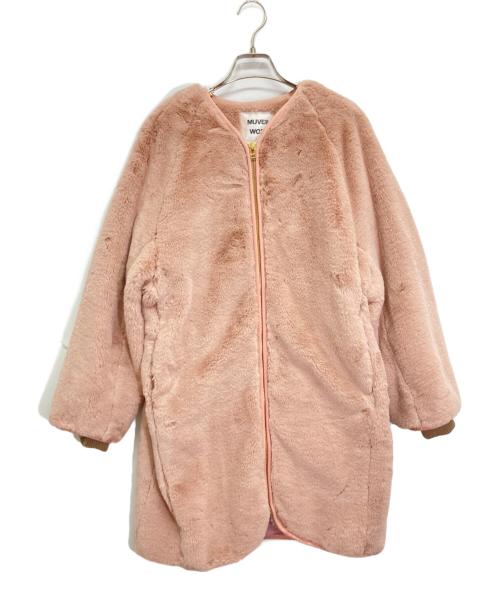 MUVEIL Work（ミュベールワーク）MUVEIL WORK (ミュベールワーク) エコファーコート ピンク サイズ:36の古着・服飾アイテム