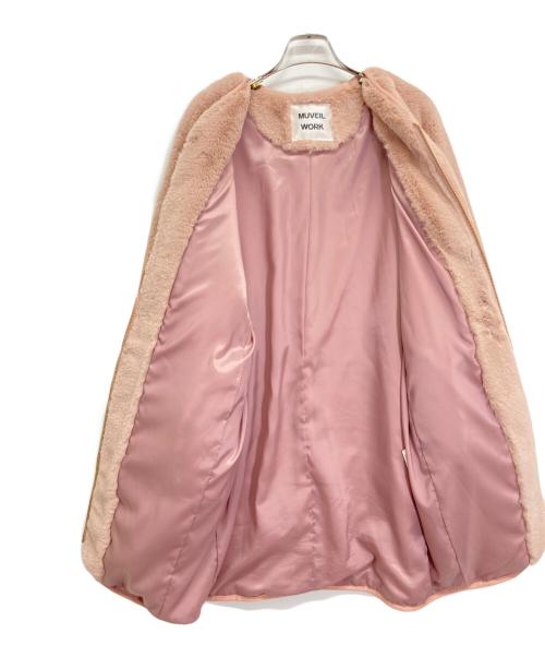 MUVEIL Work（ミュベールワーク）MUVEIL WORK (ミュベールワーク) エコファーコート ピンク サイズ:36の古着・服飾アイテム