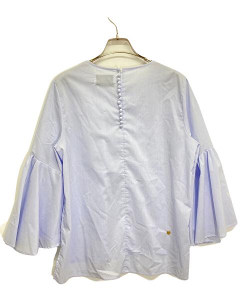 MUVEIL（ミュベール）MUVEIL (ミュベール) ビーズブラウス ブルー サイズ:38の古着・服飾アイテム