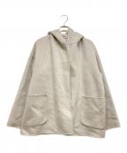 GALERIE VIEギャルリーヴィー）の古着「ウールダブルフェイスフーデッドコート」｜グレー