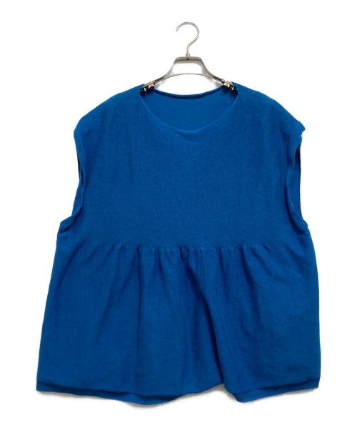 Spick and Span（スピック＆スパン）Spick and Span (スピックアンドスパン) ギマコットンフレンチスリーブプルオーバー ブルー サイズ:記載なしの古着・服飾アイテム