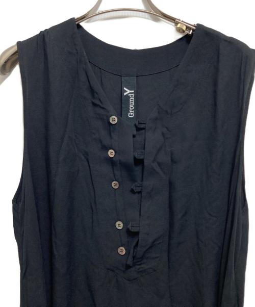 GROUND Y（グラウンドワイ）GROUND Y (グラウンドワイ) ノースリーブワンピース ブラック サイズ:1の古着・服飾アイテム