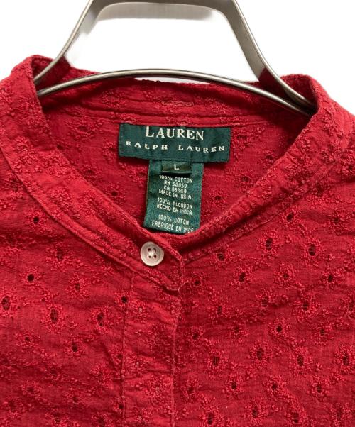 LAUREN RALPH LAUREN（ローレンラルフローレン）LAUREN RALPH LAUREN (ローレンラルフローレン) ブラウス レッド サイズ:Lの古着・服飾アイテム
