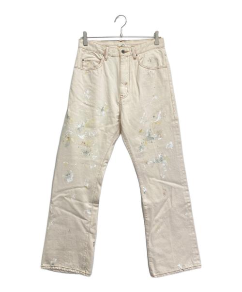 saby（サバイ）saby (サバイ) ペイントデニムパンツ ホワイト サイズ:Sの古着・服飾アイテム