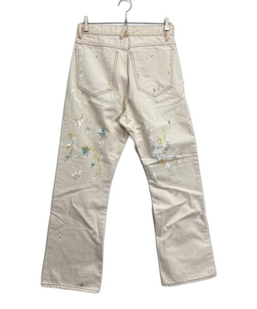 saby（サバイ）saby (サバイ) ペイントデニムパンツ ホワイト サイズ:Sの古着・服飾アイテム