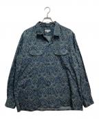 Engineered Garmentsエンジニアドガーメンツ）の古着「総柄シャツ」｜グリーン
