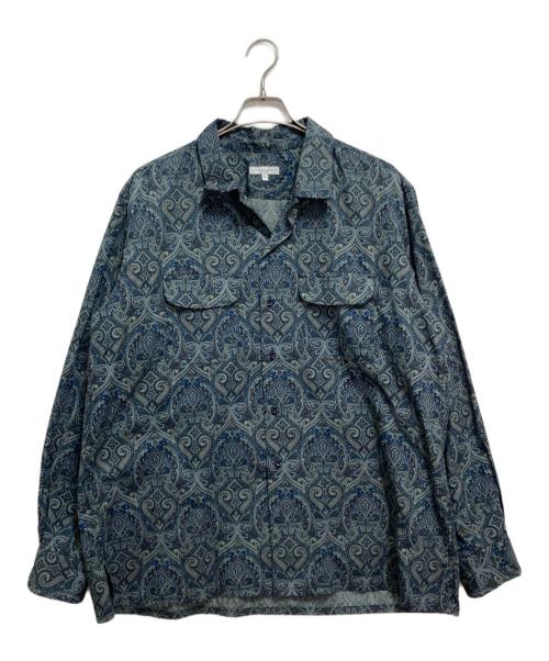 Engineered Garments（エンジニアドガーメンツ）Engineered Garments (エンジニアードガーメンツ) 総柄シャツ グリーン サイズ:Lの古着・服飾アイテム