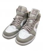 NIKEナイキ）の古着「air jordan 1 mid linen」｜ホワイト×グレー