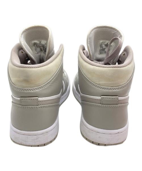 NIKE（ナイキ）NIKE (ナイキ) air jordan 1 mid linen ホワイト×グレー サイズ:26.5の古着・服飾アイテム