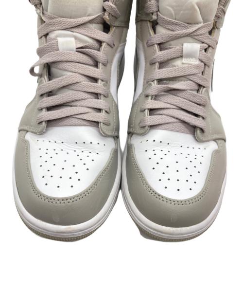 NIKE（ナイキ）NIKE (ナイキ) air jordan 1 mid linen ホワイト×グレー サイズ:26.5の古着・服飾アイテム