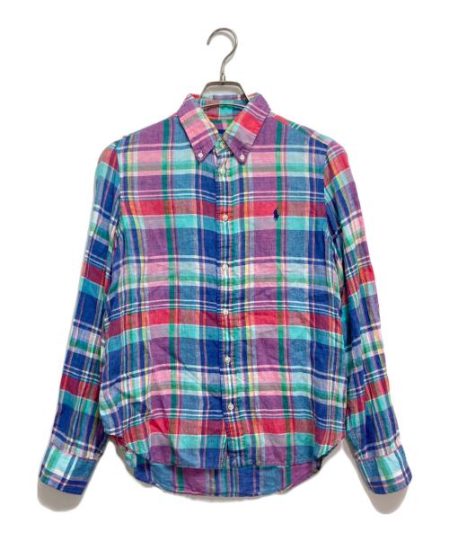 RALPH LAUREN（ラルフローレン）RALPH LAUREN (ラルフローレン) リネンシャツ マルチカラー サイズ:Mの古着・服飾アイテム