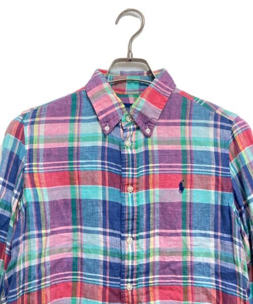 RALPH LAUREN（ラルフローレン）RALPH LAUREN (ラルフローレン) リネンシャツ マルチカラー サイズ:Mの古着・服飾アイテム