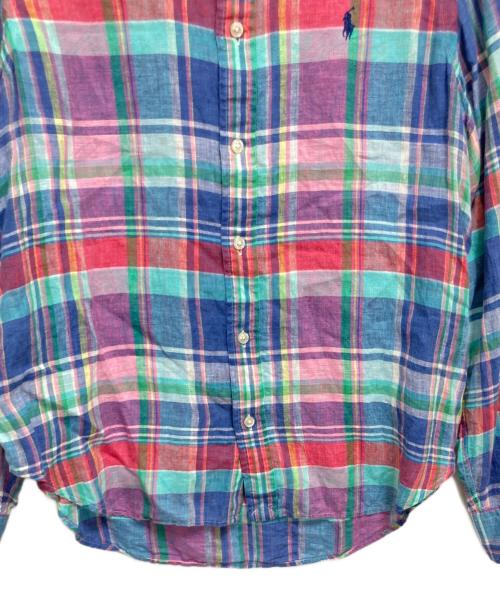 RALPH LAUREN（ラルフローレン）RALPH LAUREN (ラルフローレン) リネンシャツ マルチカラー サイズ:Mの古着・服飾アイテム